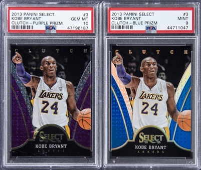 2013-14 Panini Select Clutch #3 Kobe Bryant - Graded Prizm Collection (2 Different Cards) 